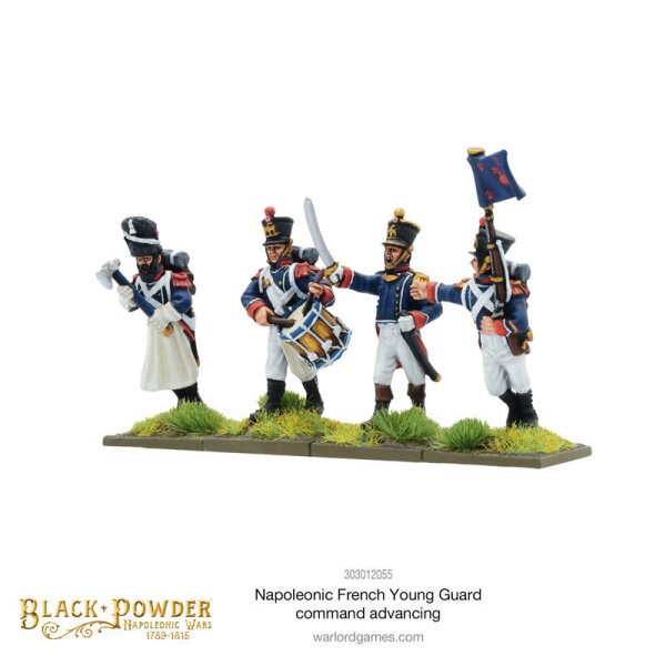 Black Powder: Napoleonic French Young Guard Command Advancing