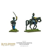 Black Powder: Confederate Officers Advancing B (Foot...