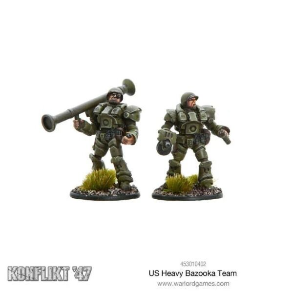 Konfikt 47: US Heavy Infantry Bazooka Team (2 Miniatures)