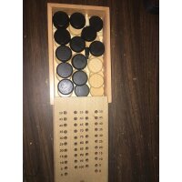 Storage Box With  2 Pegs; Scoring Track for Crokinole +...