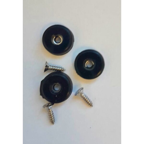 3/4" Rubber Feet (3) for Crokinole Self Leveling