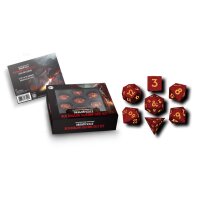 D&D Dragon Scale Silicone Dice Set: Red